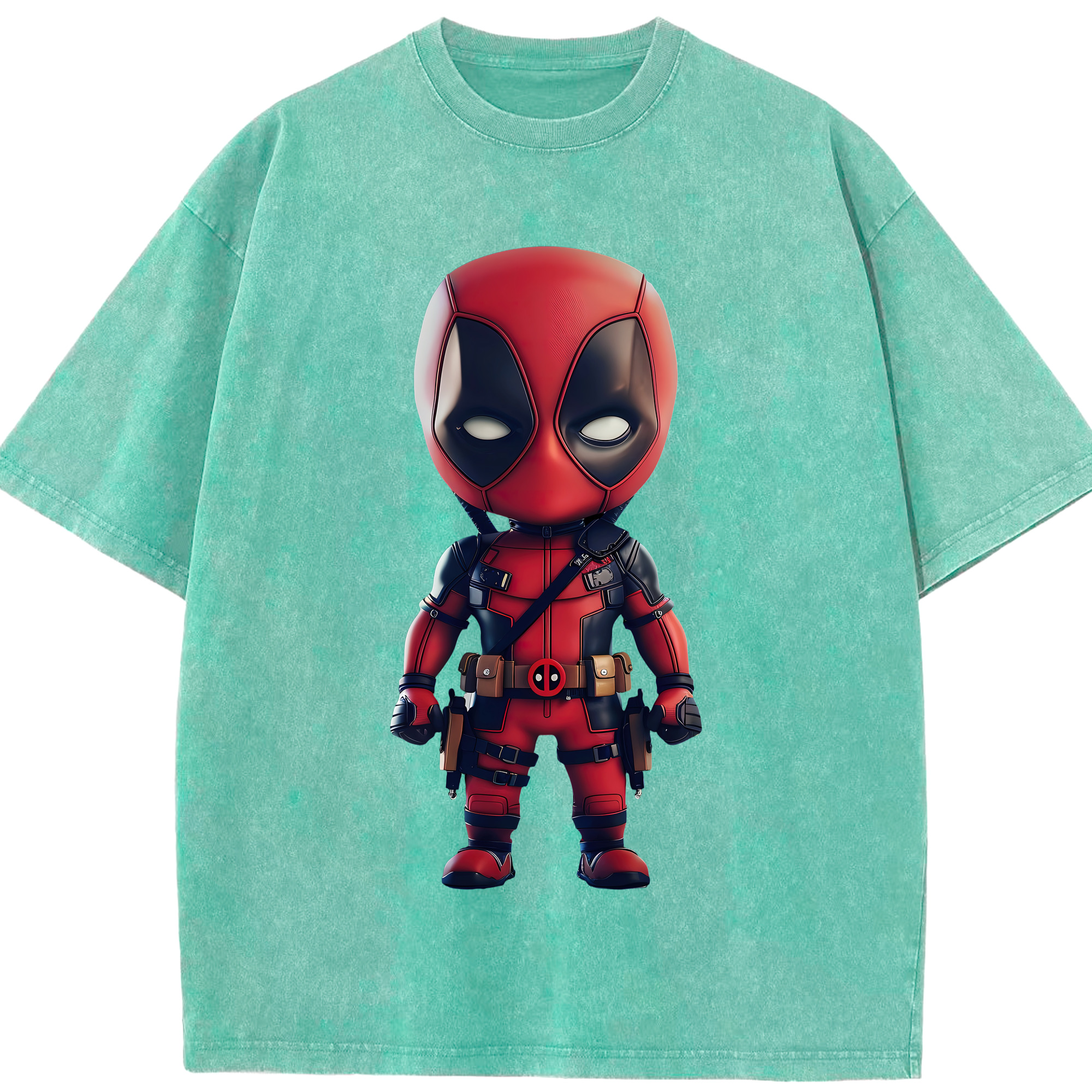 （画像用） Deadpool デッドプール 綿100% ヴィンテージ風 半袖Tシャツ（フロントプリント）